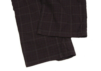 COMME des GARCONS HOMME Cotton Check Dark Brown Pants Size L