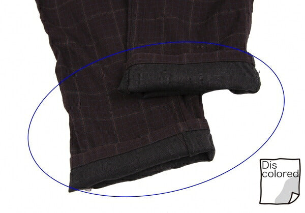 COMME des GARCONS HOMME Cotton Check Dark Brown Pants Size L