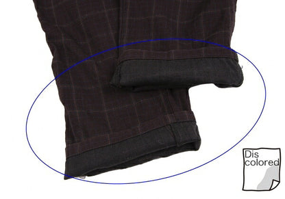 COMME des GARCONS HOMME Cotton Check Dark Brown Pants Size L