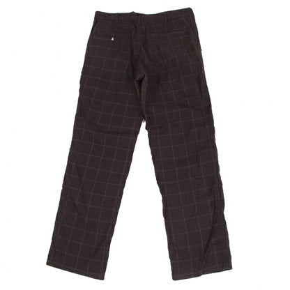 COMME des GARCONS HOMME Cotton Check Dark Brown Pants Size L
