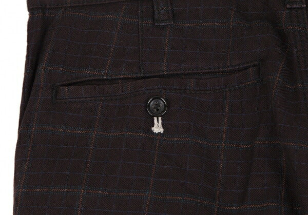 COMME des GARCONS HOMME Cotton Check Dark Brown Pants Size L