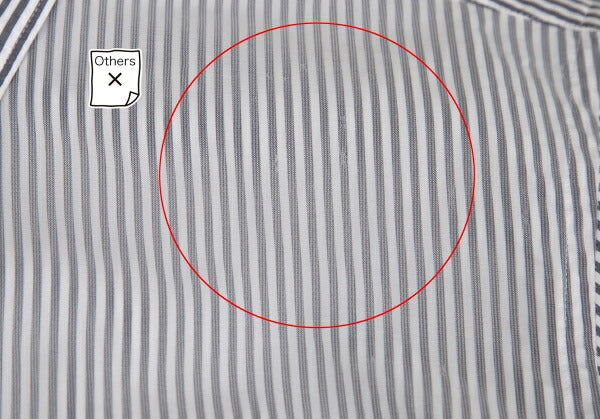 CdG HOMME PLUS 10SS Check Pocket Stripe Shirt White Size S