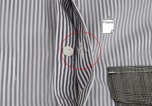CdG HOMME PLUS 10SS Check Pocket Stripe Shirt White Size S