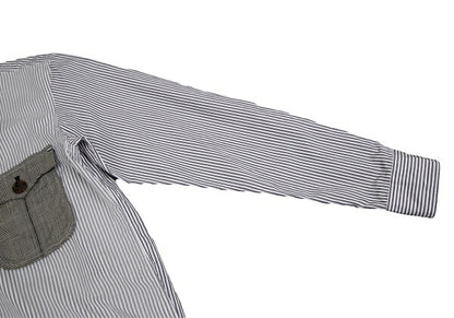 CdG HOMME PLUS 10SS Check Pocket Stripe Shirt White Size S