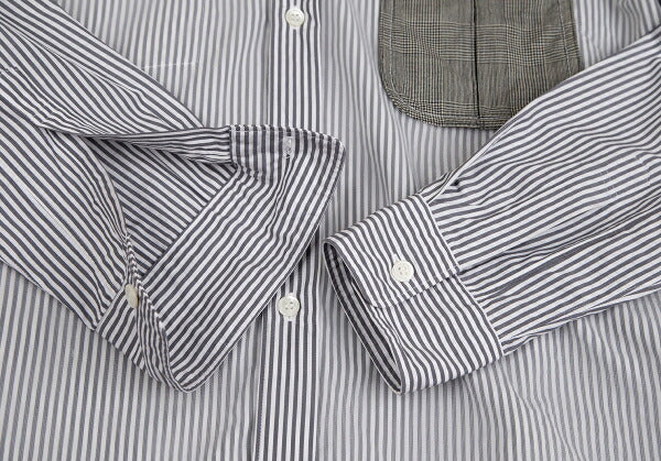 CdG HOMME PLUS 10SS Check Pocket Stripe Shirt White Size S