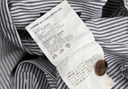 CdG HOMME PLUS 10SS Check Pocket Stripe Shirt White Size S