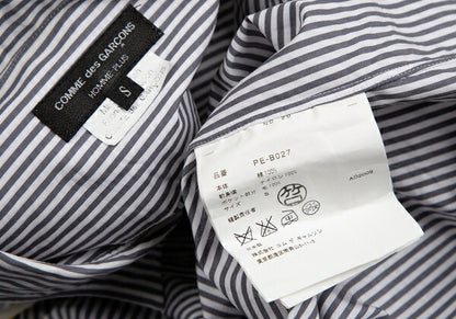 CdG HOMME PLUS 10SS Check Pocket Stripe Shirt White Size S