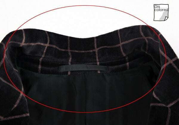 ARMANI COLLEZIONI Graph Check Velour Jacket Black Size 60