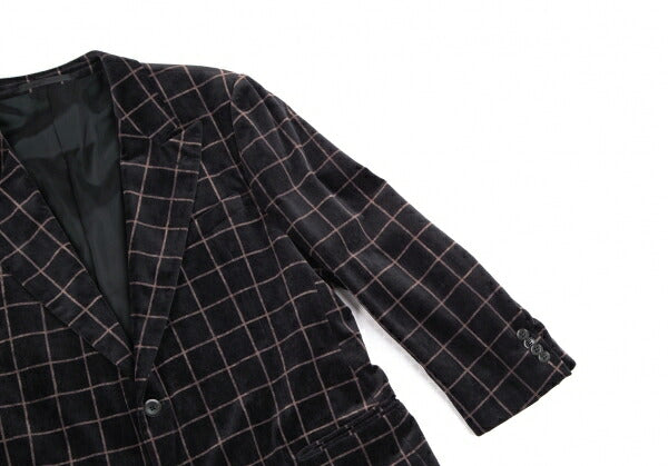 ARMANI COLLEZIONI Graph Check Velour Jacket Black Size 60