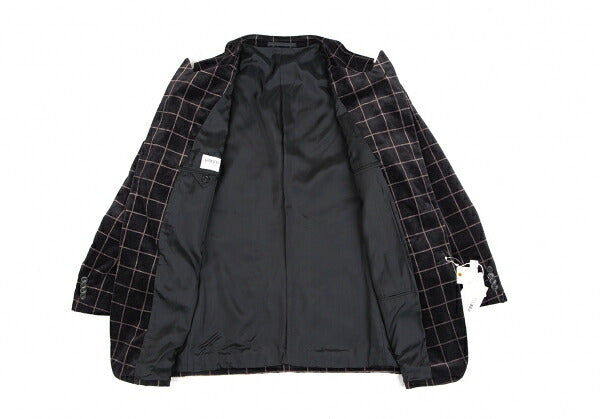 ARMANI COLLEZIONI Graph Check Velour Jacket Black Size 60