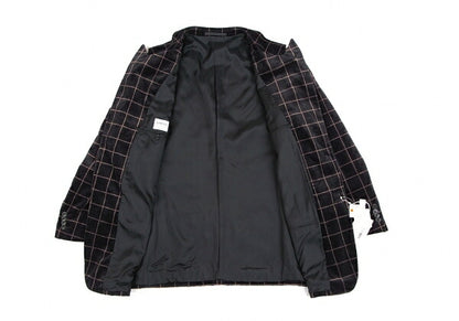 ARMANI COLLEZIONI Graph Check Velour Jacket Black Size 60