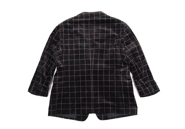ARMANI COLLEZIONI Graph Check Velour Jacket Black Size 60