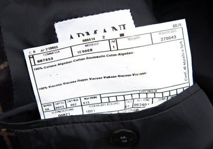 ARMANI COLLEZIONI Graph Check Velour Jacket Black Size 60