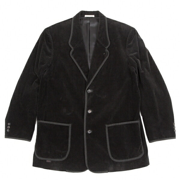Papas Piping Corduroy Jacket Black Size 52LL