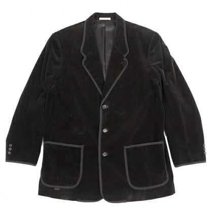 Papas Piping Corduroy Jacket Black Size 52LL