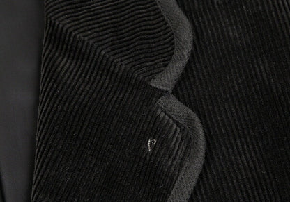 Papas Piping Corduroy Jacket Black Size 52LL