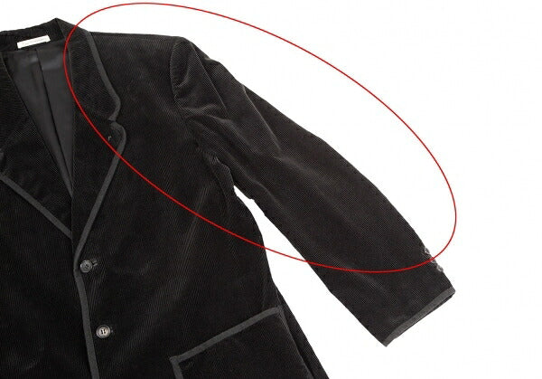 Papas Piping Corduroy Jacket Black Size 52LL