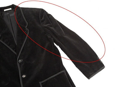 Papas Piping Corduroy Jacket Black Size 52LL