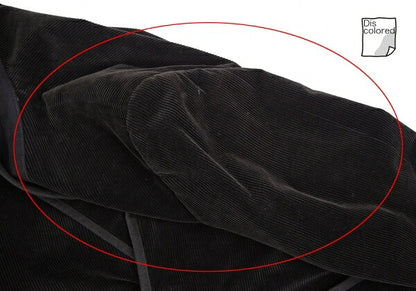 Papas Piping Corduroy Jacket Black Size 52LL