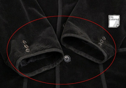 Papas Piping Corduroy Jacket Black Size 52LL