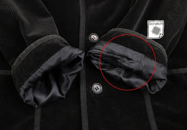 Papas Piping Corduroy Jacket Black Size 52LL