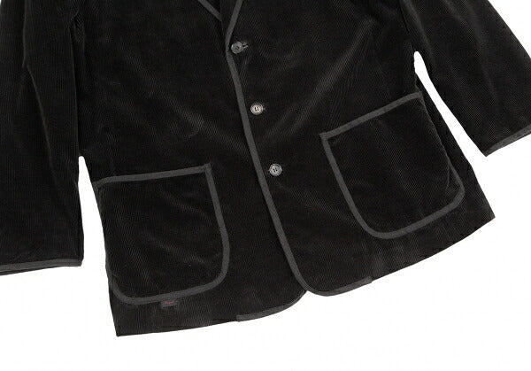 Papas Piping Corduroy Jacket Black Size 52LL