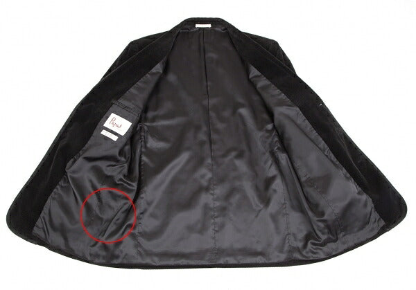 Papas Piping Corduroy Jacket Black Size 52LL