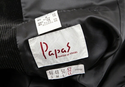 Papas Piping Corduroy Jacket Black Size 52LL
