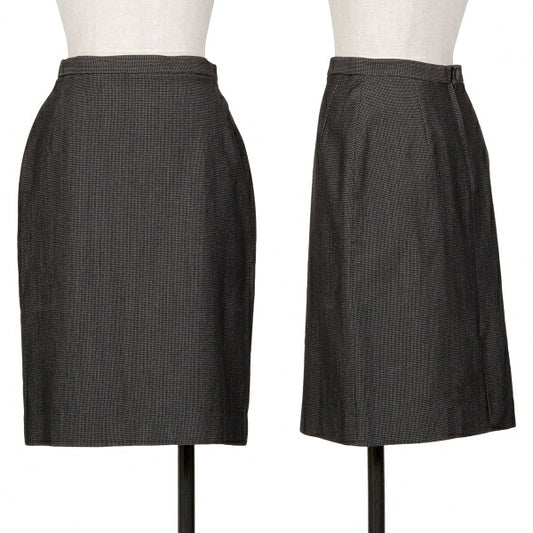 Jean Paul GAULTIER CLASSIQUE Nylon Wool Skirt Black Size 40