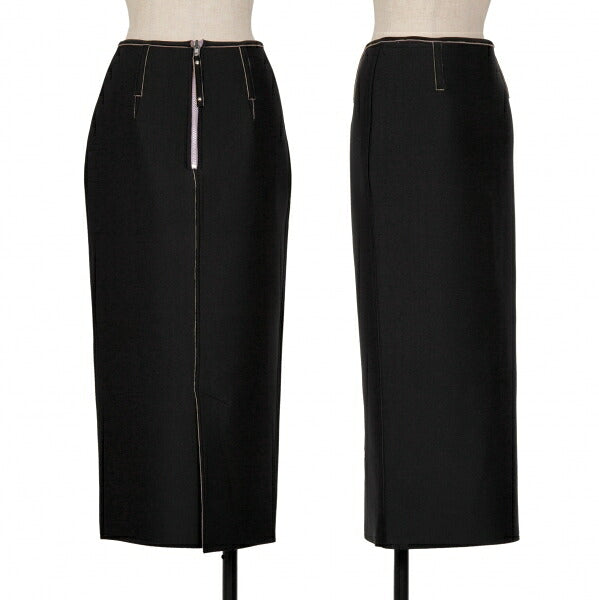 Jean Paul GAULTIER FEMME Nylon Neoprene Skirt Black Size 40