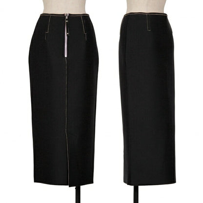 Jean Paul GAULTIER FEMME Nylon Neoprene Skirt Black Size 40