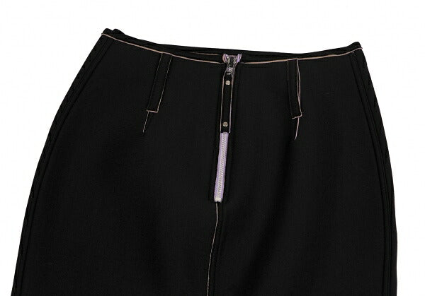 Jean Paul GAULTIER FEMME Nylon Neoprene Skirt Black Size 40