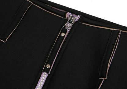 Jean Paul GAULTIER FEMME Nylon Neoprene Skirt Black Size 40