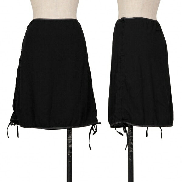 Jean Paul GAULTIER FEMME Side Gather Skirt Black Size 40