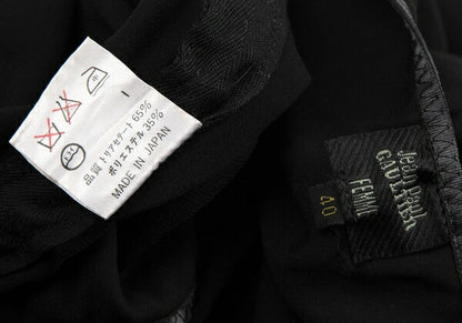 Jean Paul GAULTIER FEMME Side Gather Skirt Black Size 40