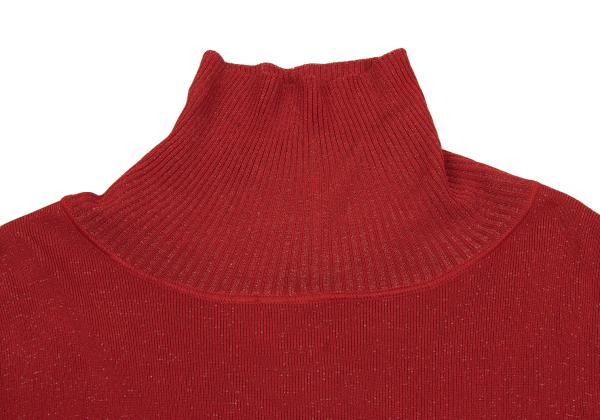 Jean Paul GAULTIER HOMME Rayon Nylon Knit Red Size 48
