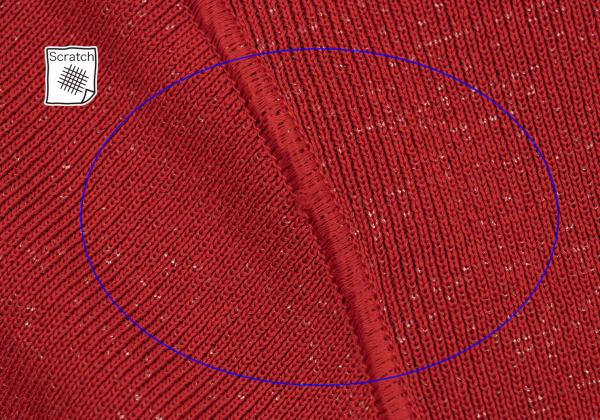 Jean Paul GAULTIER HOMME Rayon Nylon Knit Red Size 48