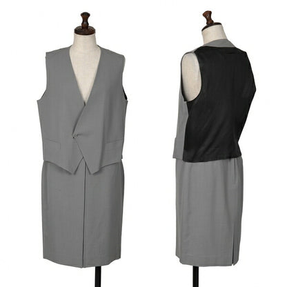 Jean Paul GAULTIER FEMME Wool Waist Skirt Gray Size 40