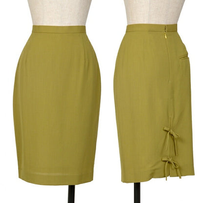 Jean Paul GAULTIER FEMME Wool Back Skirt Yellow Size 40