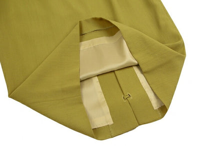 Jean Paul GAULTIER FEMME Wool Back Skirt Yellow Size 40