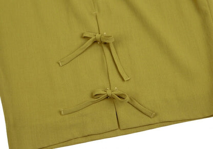 Jean Paul GAULTIER FEMME Wool Back Skirt Yellow Size 40