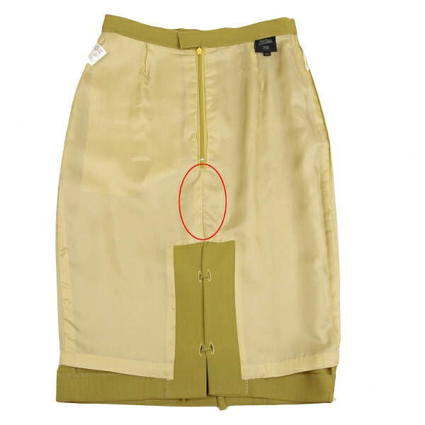 Jean Paul GAULTIER FEMME Wool Back Skirt Yellow Size 40
