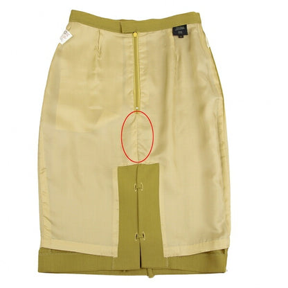 Jean Paul GAULTIER FEMME Wool Back Skirt Yellow Size 40