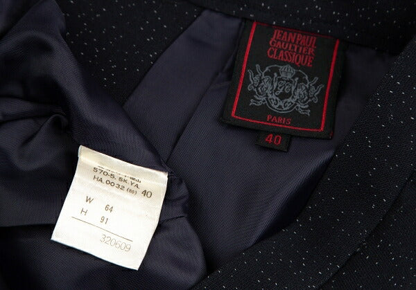 Jean Paul GAULTIER CLASSIQUE Wool Rayon Skirt Blue Size 40