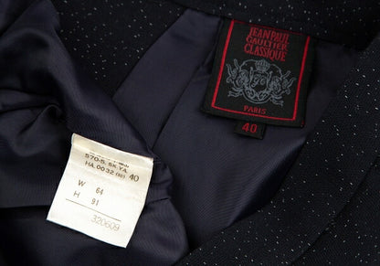 Jean Paul GAULTIER CLASSIQUE Wool Rayon Skirt Blue Size 40