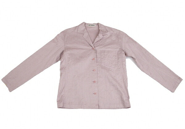 ISSEY MIYAKE Cotton Pattern Stitch Open Shirt Purple Size 2