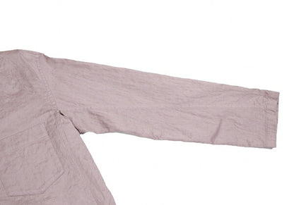 ISSEY MIYAKE Cotton Pattern Stitch Open Shirt Purple Size 2