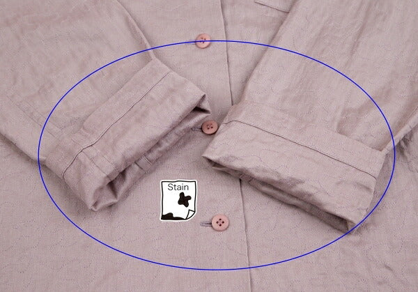 ISSEY MIYAKE Cotton Pattern Stitch Open Shirt Purple Size 2