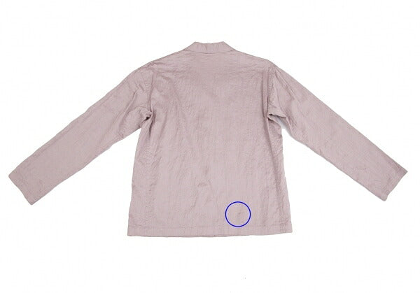 ISSEY MIYAKE Cotton Pattern Stitch Open Shirt Purple Size 2