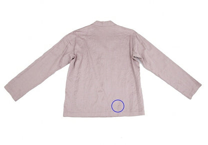 ISSEY MIYAKE Cotton Pattern Stitch Open Shirt Purple Size 2